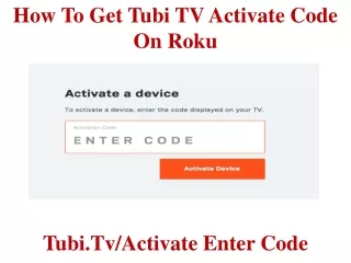 how to get tubi tv activate code on roku