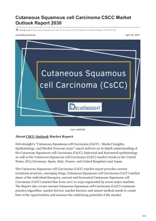 cutaneous squamous cell carcinoma cscc market