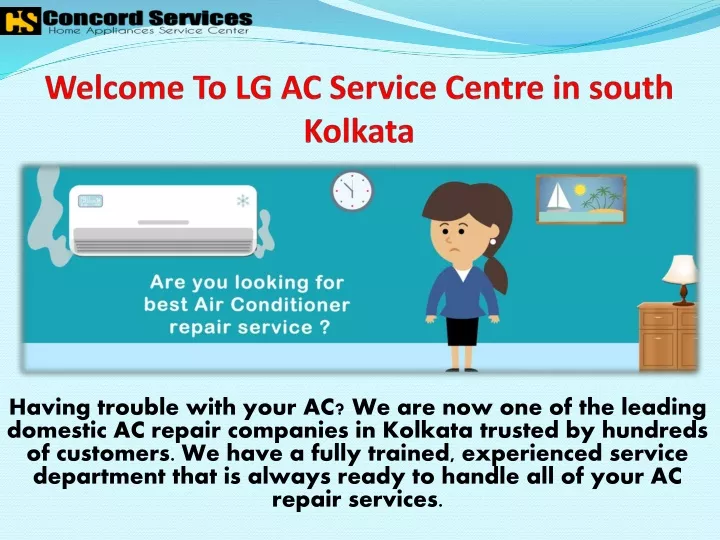 welcome to lg ac service centre in south kolkata