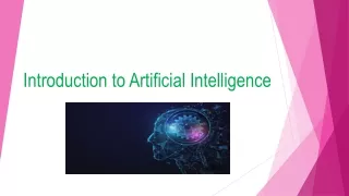 introduction to artificial intelligence to