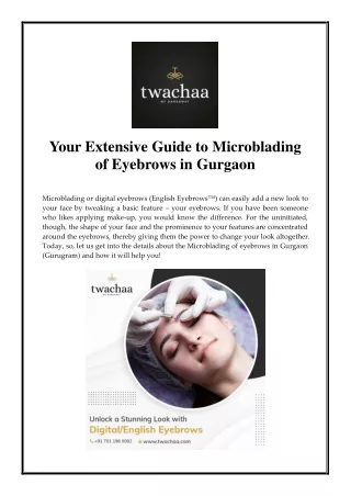 your extensive guide to microblading of eyebrows