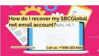 How do I recover my SBCGlobal net email account_