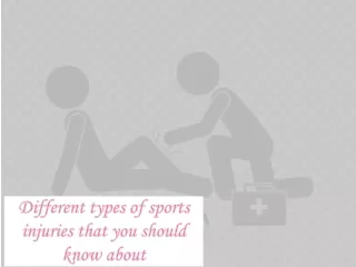 Different types of sports injuries that you should know about