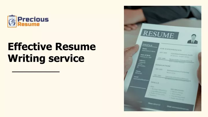 effective resume writing service