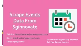 scrape events data from sginnovate