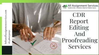 CDR Report Editing and Proofreading Services