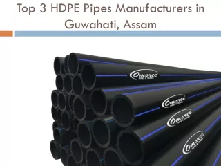 Top 3 HDPE Pipes Manufacturers in Guwahati, Assam