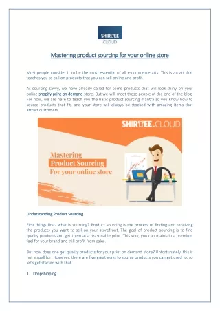 mastering product sourcing for your online store