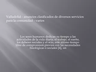 Valladolid - anuncios clasificados de diversos servicios para la comunidad - var