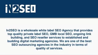 in2seo is a wholesale white label seo agency that