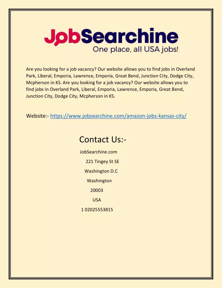are you looking for a job vacancy our website