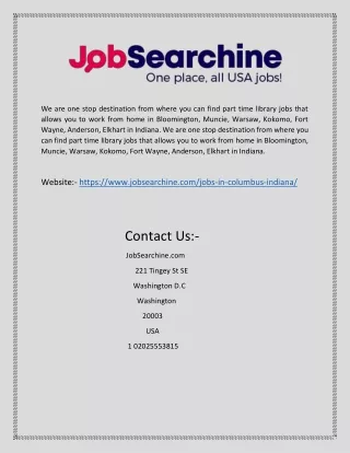 Jobs In Kokomo Indiana | JobSearchine.com