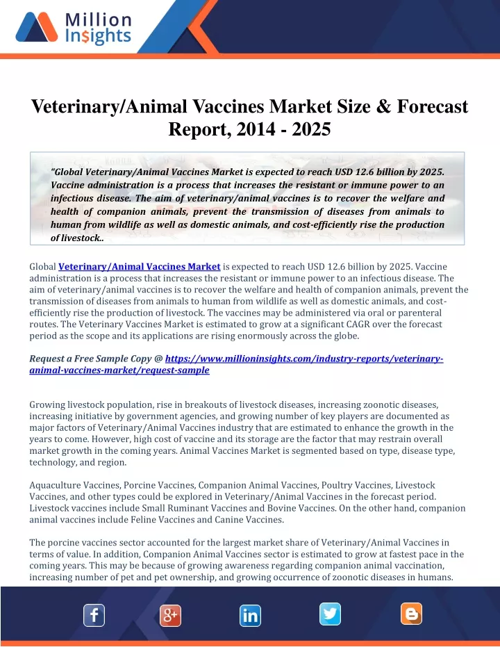 veterinary animal vaccines market size forecast