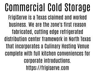commercial cold storage