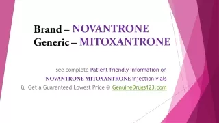 brand novantrone generic mitoxantrone