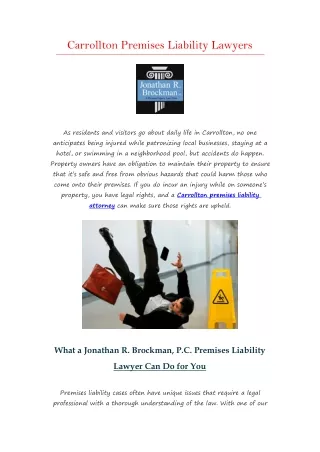 Carrollton Premises Liability Lawyers