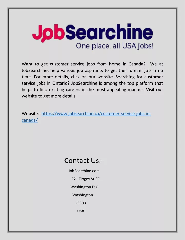 want to get customer service jobs from home