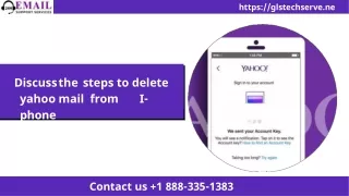 Discuss the steps to deleteyahoo mail from I-phone