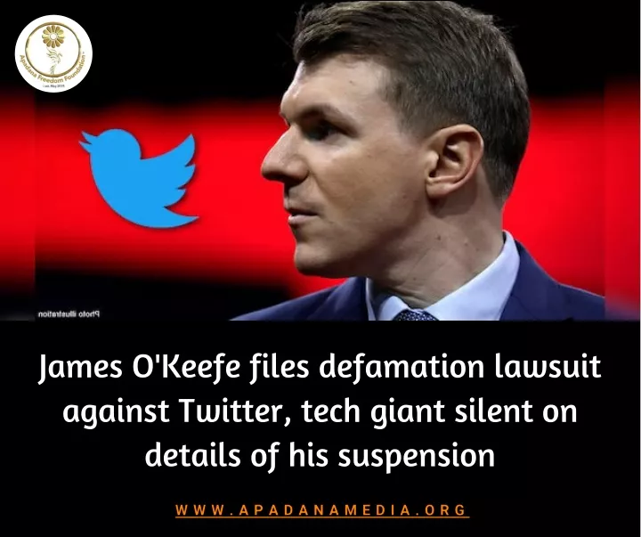 james o keefe files defamation lawsuit against