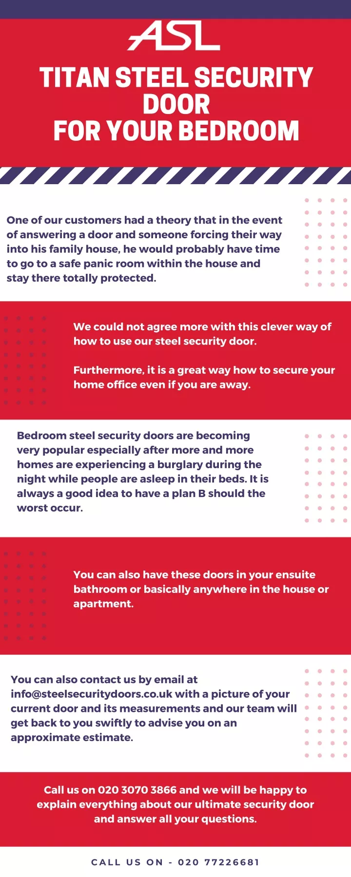 titan steel security door for your bedroom