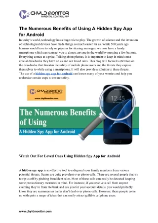 the numerous benefits of using a hidden
