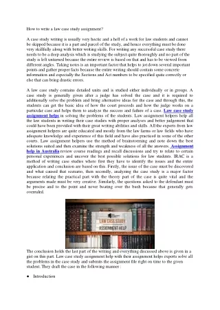 how to write a law case study assignment