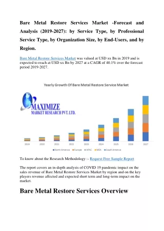bare metal restore services market forecast and