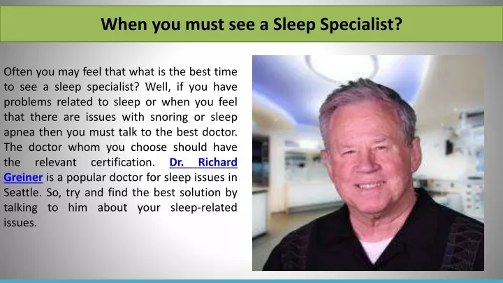 when you must see a sleep specialist