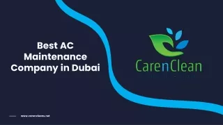 AC Maintenance Company Dubai - Best AC Repair Dubai - CarenClean