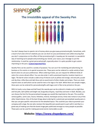 the irresistible appeal of the swanky pen