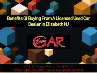 Benefits Of Buying From A Licensed Used Car Dealer In Elizabeth NJ