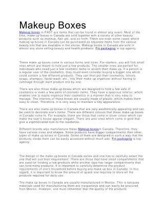 Custom Makeup Boxes Packaging Wholesale | FinPackaging