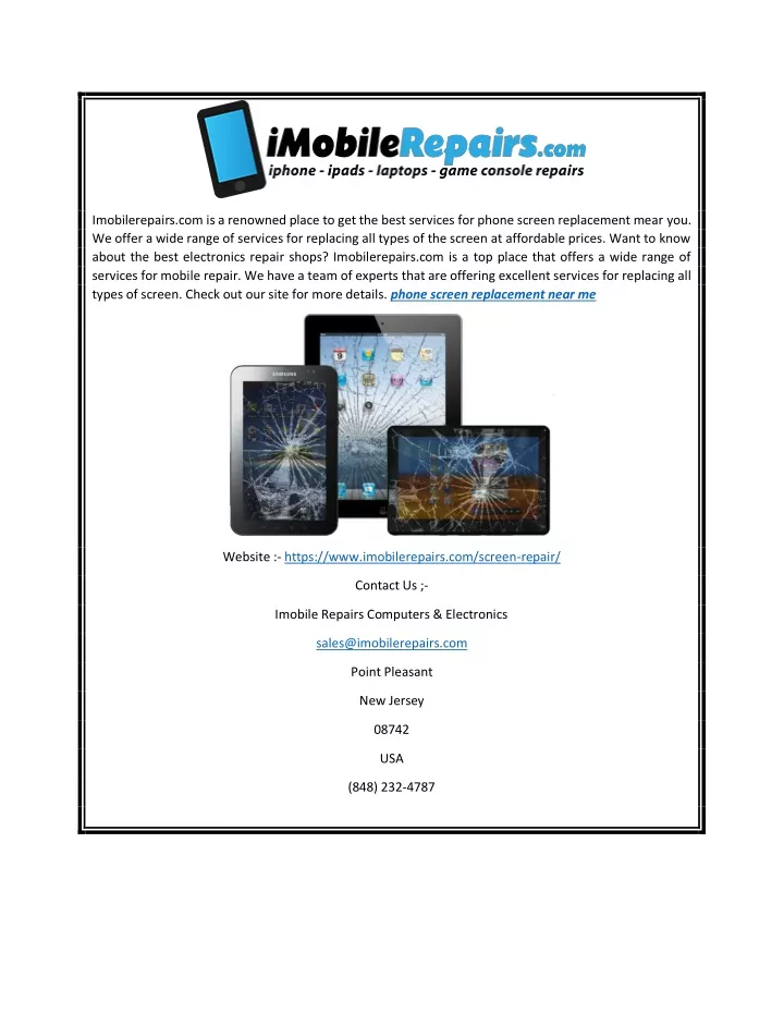 imobilerepairs com is a renowned place