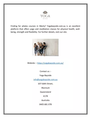 Pilates Manly | Yogabayside.com.au