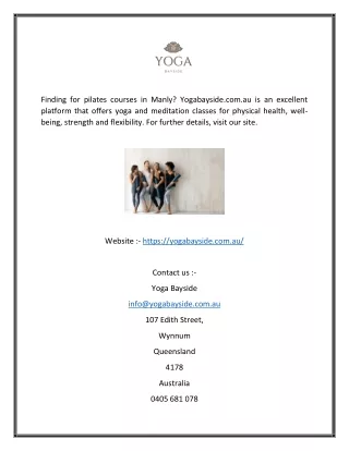 finding for pilates courses in manly yogabayside