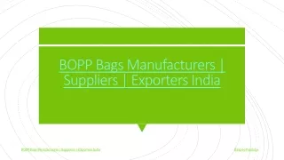 Kaypee Polyfabs : BOPP Bags Manufacturers | Suppliers | Exporters India