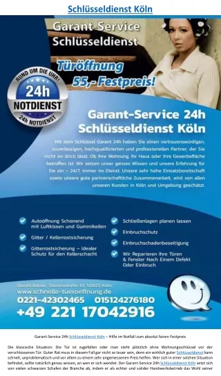 schl sseldienst k ln