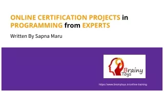 Online Certification Projects in Programming From Experts - Brainy Toys