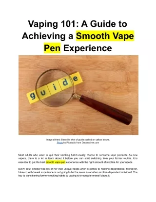 Smooth vape pen