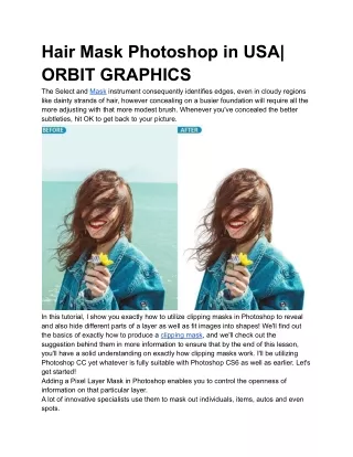 Hair Mask Photoshop in USA_ ORBIT GRAPHICS