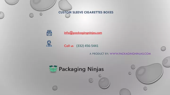 custom sleeve cigarettes boxes