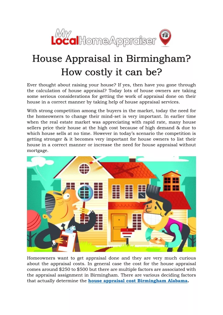 house appraisal in birmingham how costly it can be