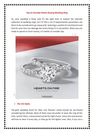 Tips To Consider Before Buying Wedding Ring-Maharaja's Fine Jewelry & Gift
