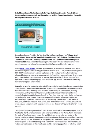 global smart ovens market size study by type