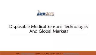Disposable Medical Sensors Report - Aarkstore