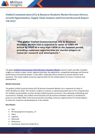 unified communication uc business headsets market