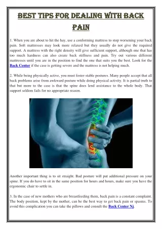 best tips for dealing with back best tips