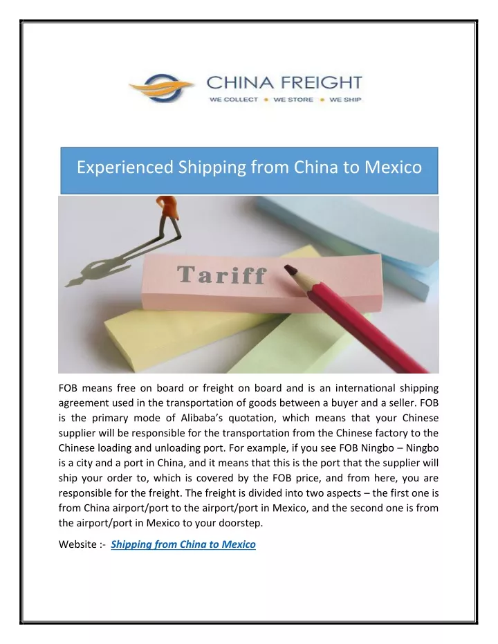 experienced shipping from china to mexico