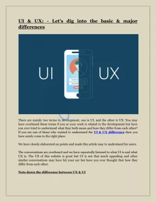 ui ux let s dig into the basic major differences