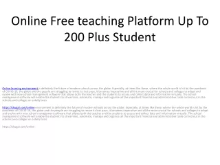 online free teaching platform up to 200 plus student